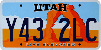 UT license plate Y432LC