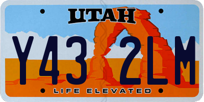 UT license plate Y432LM