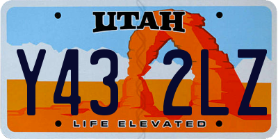 UT license plate Y432LZ