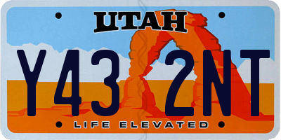 UT license plate Y432NT