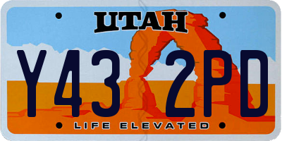 UT license plate Y432PD