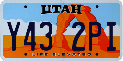 UT license plate Y432PI
