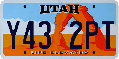 UT license plate Y432PT