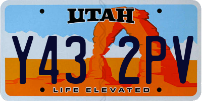 UT license plate Y432PV