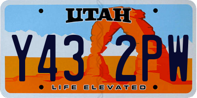 UT license plate Y432PW