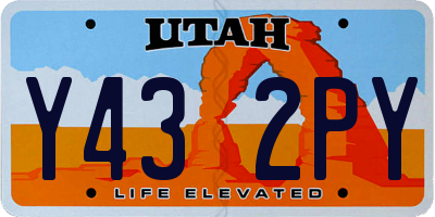 UT license plate Y432PY