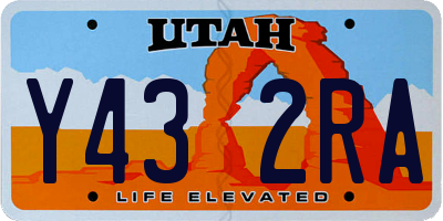 UT license plate Y432RA