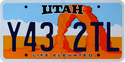 UT license plate Y432TL
