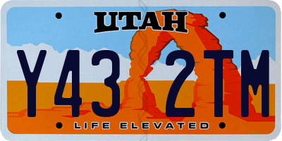 UT license plate Y432TM