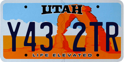 UT license plate Y432TR