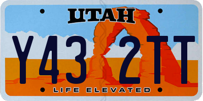UT license plate Y432TT