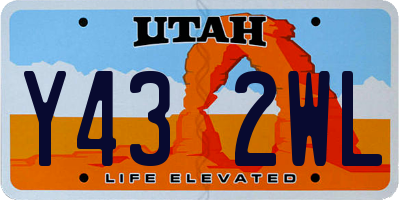 UT license plate Y432WL