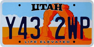 UT license plate Y432WP