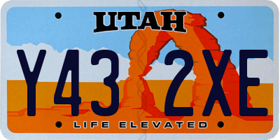 UT license plate Y432XE