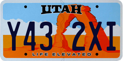 UT license plate Y432XI