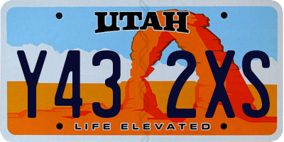 UT license plate Y432XS