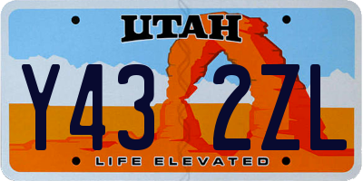 UT license plate Y432ZL