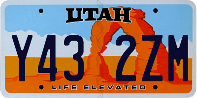 UT license plate Y432ZM