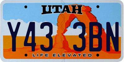 UT license plate Y433BN