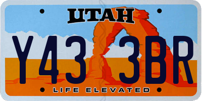 UT license plate Y433BR