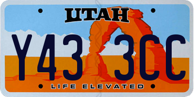 UT license plate Y433CC