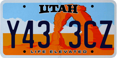 UT license plate Y433CZ