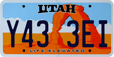 UT license plate Y433EI