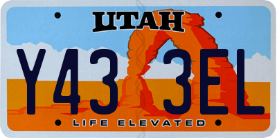 UT license plate Y433EL