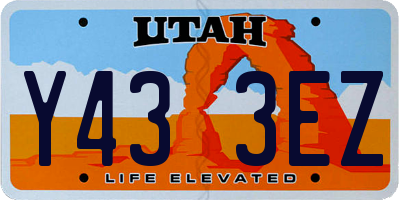 UT license plate Y433EZ