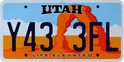 UT license plate Y433FL