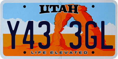 UT license plate Y433GL