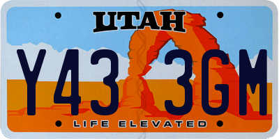 UT license plate Y433GM