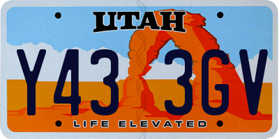 UT license plate Y433GV