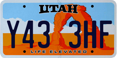 UT license plate Y433HF