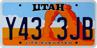 UT license plate Y433JB