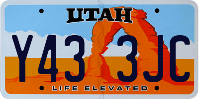 UT license plate Y433JC