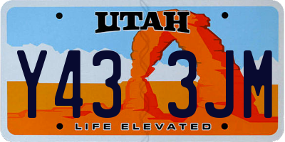 UT license plate Y433JM