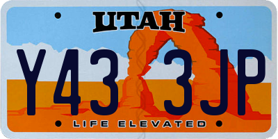 UT license plate Y433JP