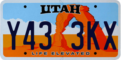 UT license plate Y433KX