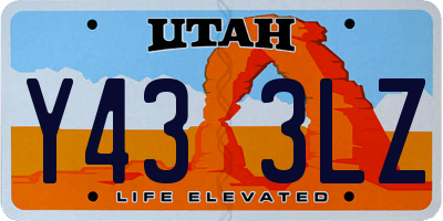 UT license plate Y433LZ