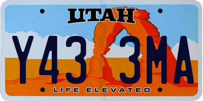 UT license plate Y433MA