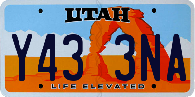 UT license plate Y433NA