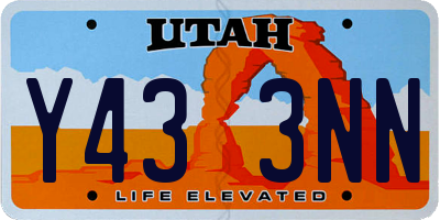 UT license plate Y433NN