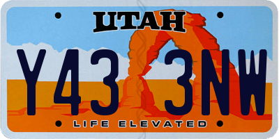 UT license plate Y433NW