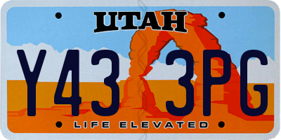 UT license plate Y433PG