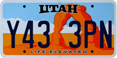 UT license plate Y433PN