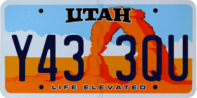 UT license plate Y433QU