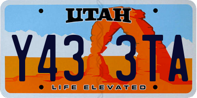 UT license plate Y433TA
