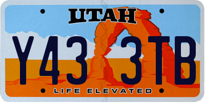 UT license plate Y433TB