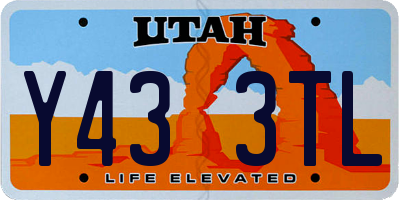 UT license plate Y433TL